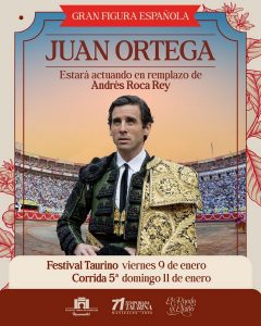 Juan Ortega sustituye a Roca Rey en Manizales