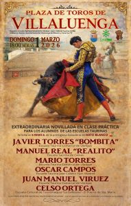 Novillada en clase práctica en Villaluenga del Rosario