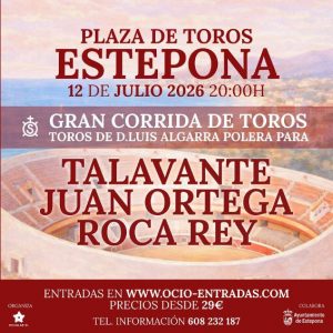 Talavante, Juan Ortega y Roca Rey, cartel para Estepona