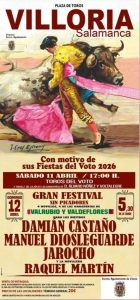 Villoria presenta el cartel de su festival taurino
