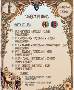 Orden de lidia para la corrida de toros de Illescas