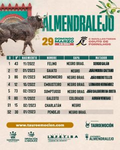 Seis de Couto de Fornilhos para abrochar la Feria de Almendralejo