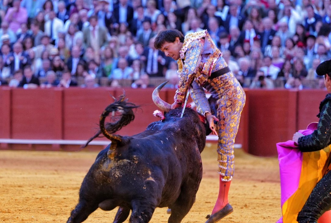 Cornada muy grave a Roca Rey en Sevilla