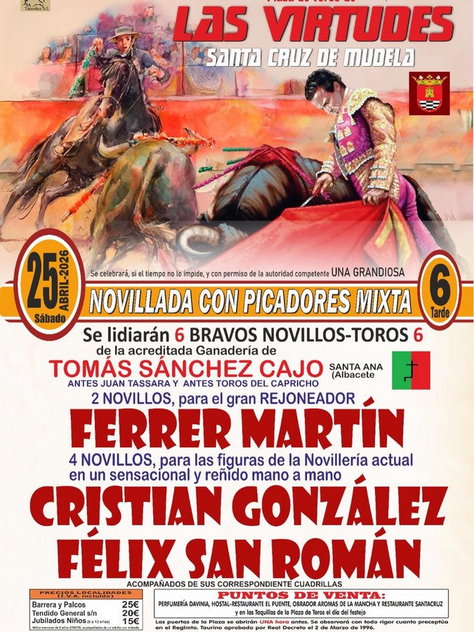 Novillada con picadores mixta en Las Virtudes