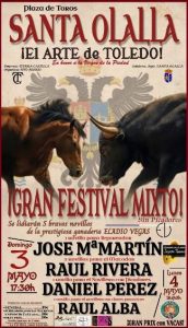Festival taurino mixto sin picadores en Santa Olalla
