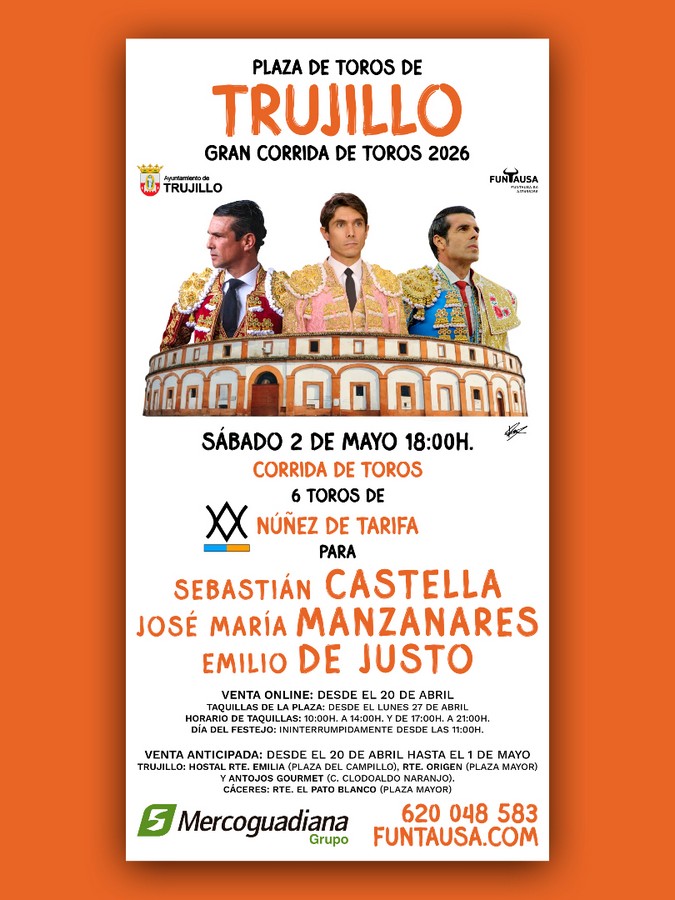 Trujillo presenta el cartel de su corrida de toros