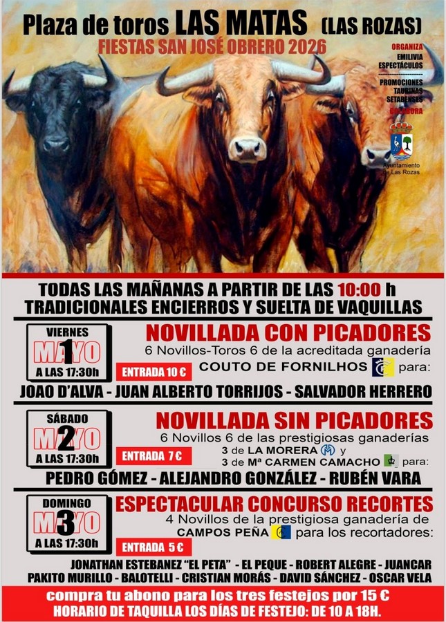 Tres festejos taurinos en la Feria de Las Matas