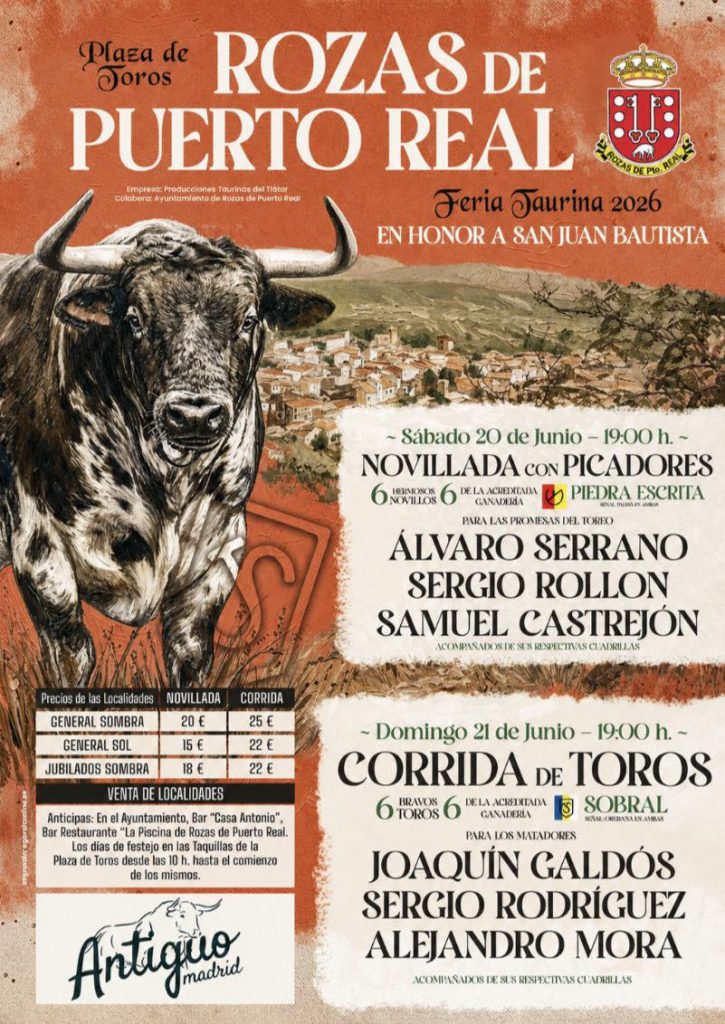 Conformada la Feria Taurina de Rozas de Puerto Real