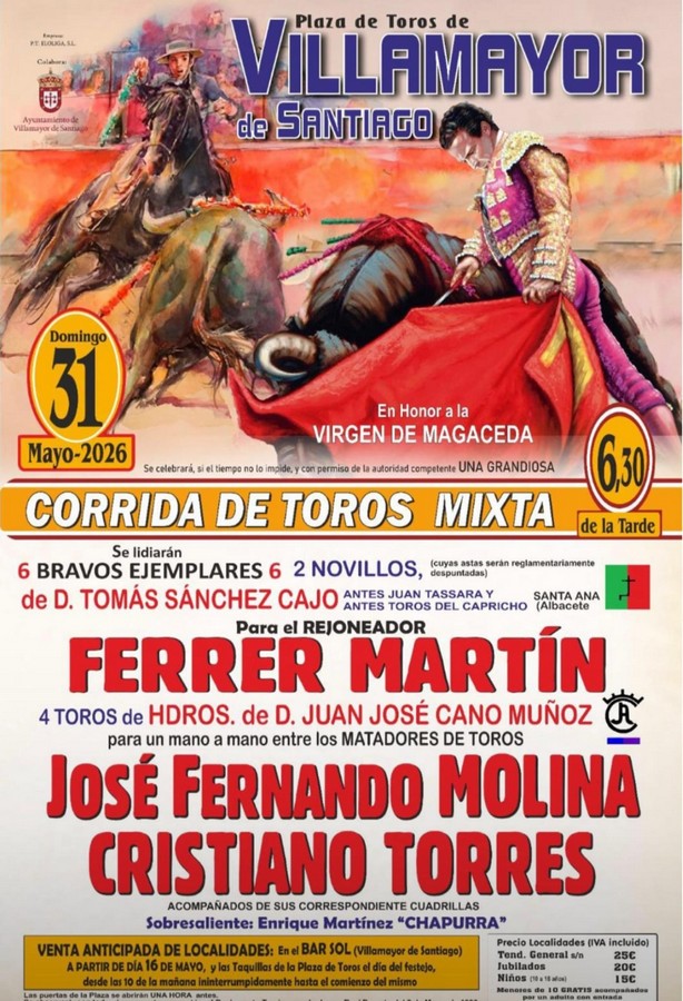 Corrida de toros mixta en Villamayor de Santiago