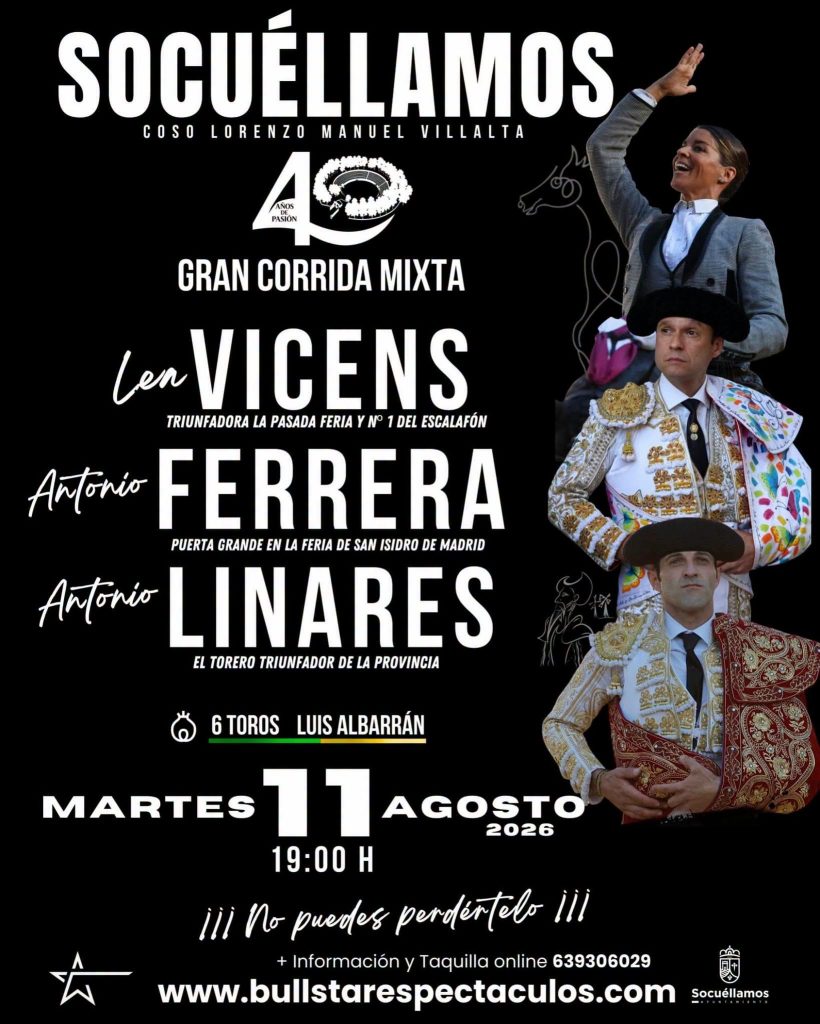 Socuéllamos define el cartel de la corrida de toros de su Feria