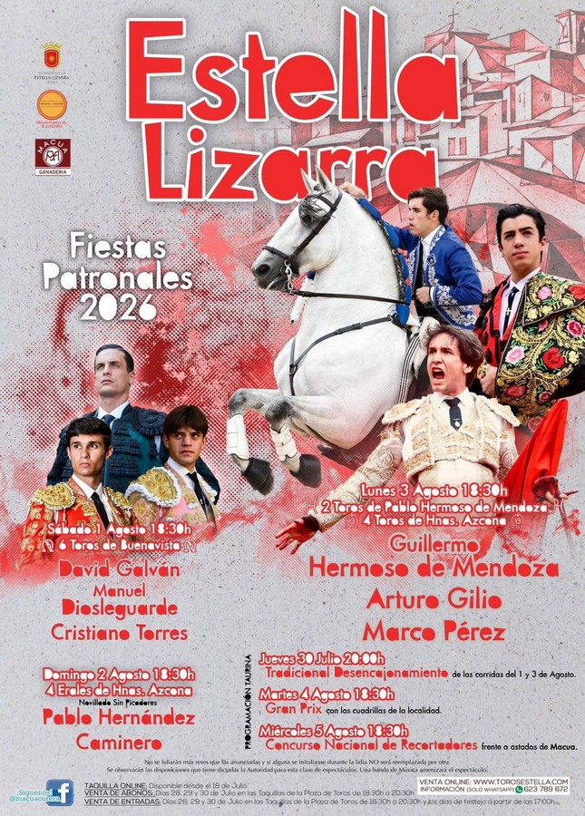 Carteles plagados de jóvenes toreros en Estella