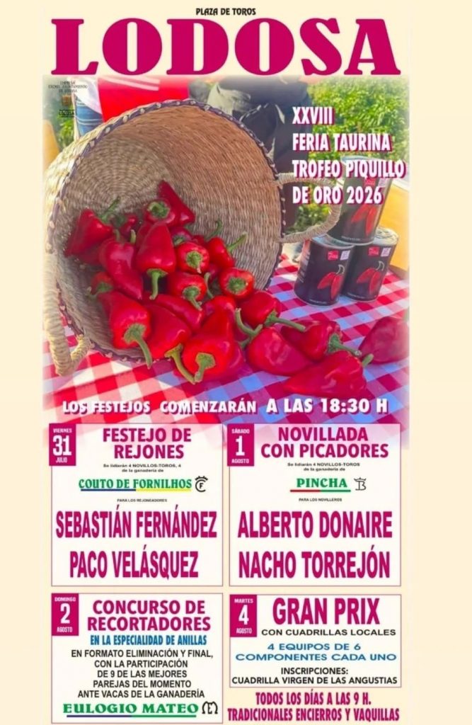 La Feria Taurina del Piquillo de Oro de Lodosa, con carteles
