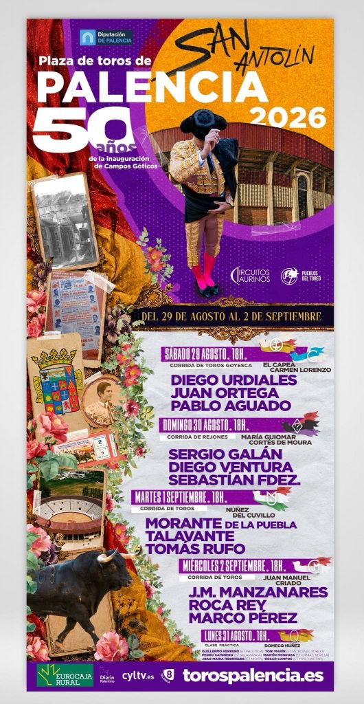 Carteles de la Feria de San Antolín de Palencia 2026