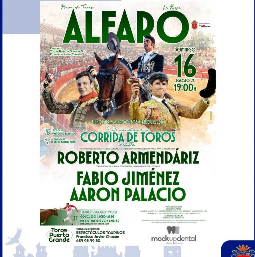 Alfaro programa una corrida de toros mixta para el 16 de agosto