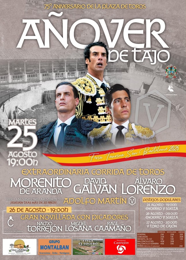 Feria Taurina de San Bartolomé en Añover de Tajo
