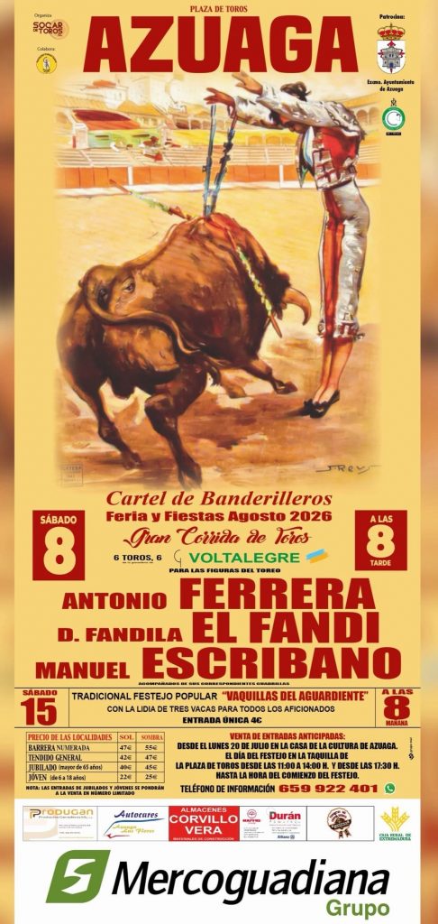 Azuaga presenta el cartel de la corrida de toros de su Feria