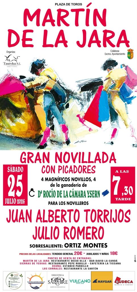 Extraordinaria novillada con picadores en Martín de la Jara