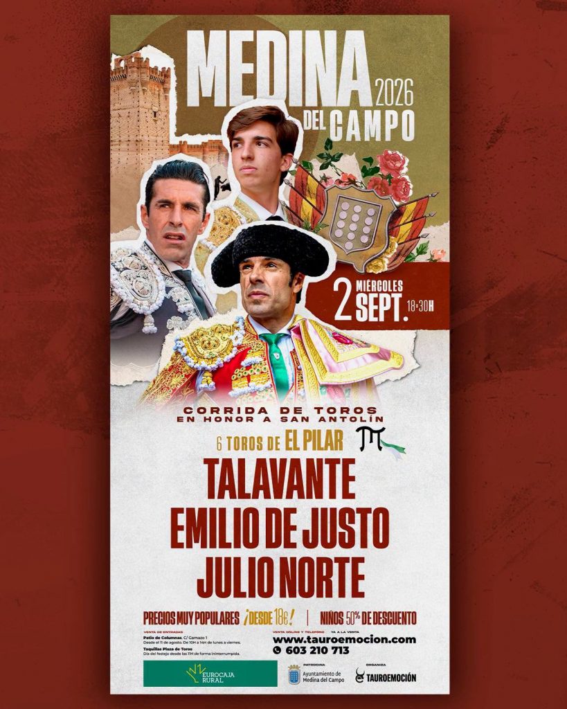Cartel con alicientes en Medina del Campo