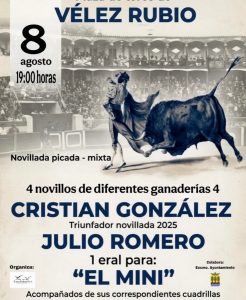 Novillada picada mixta en Vélez Rubio