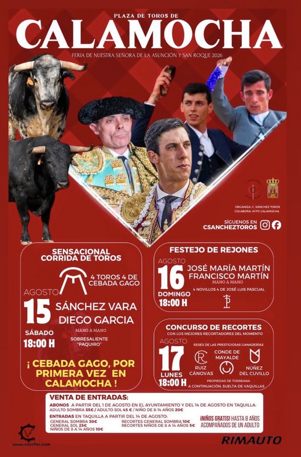 Calamocha presenta su Feria Taurina 2026
