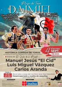 Corrida de toros el 4 de septiembre en Daimiel