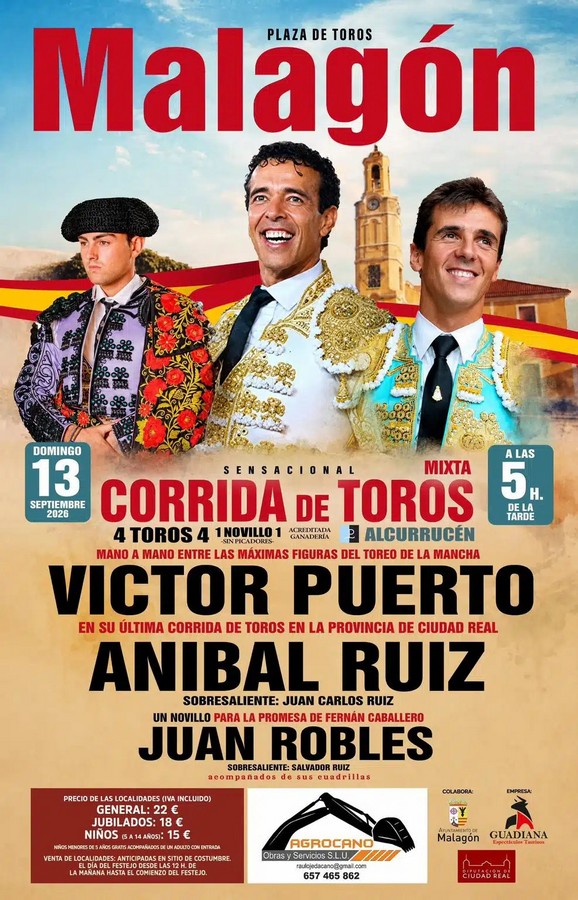 Corrida de toros mixta en Malagón