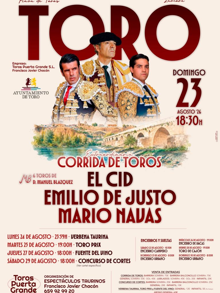 Toro presenta la corrida de su Feria 2026