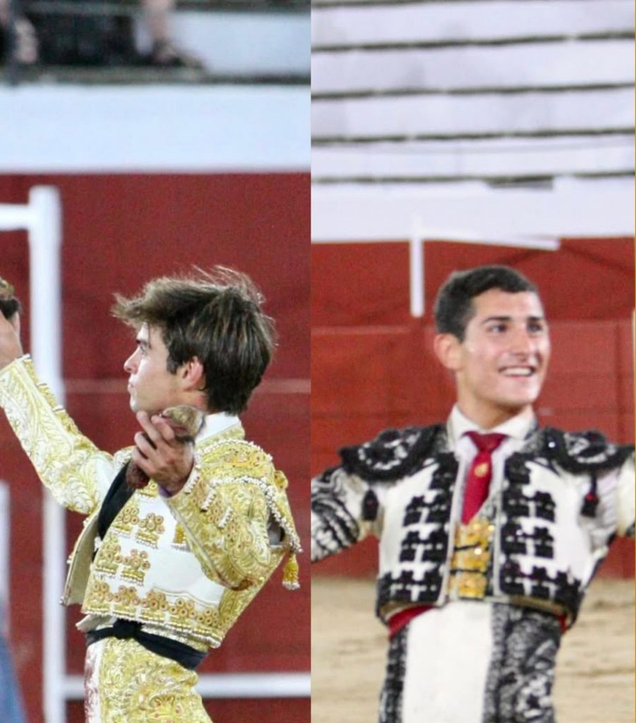 Jesús Yglesias y David Gutiérrez, a hombros en Zarza la Mayor