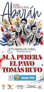 Corrida de toros en Abarán el 27 de septiembre