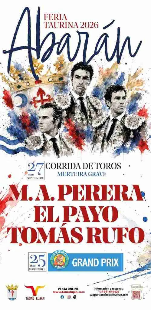 Corrida de toros en Abarán el 27 de septiembre