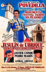 Jesulín de Ubrique actuará en el festival taurino de Povedilla