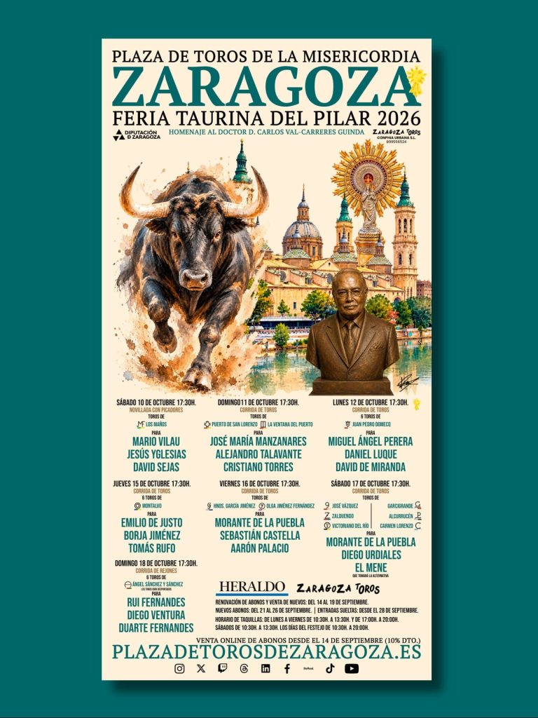 La Feria Taurina del Pilar 2026, con carteles