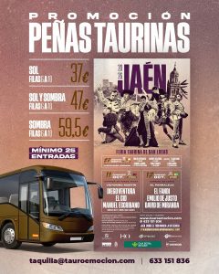 Promoción para las peñas taurinas en la Feria de Jaén
