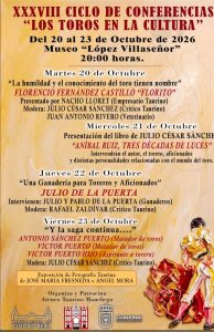 XXXVIII Ciclo de 'Los Toros en la Cultura' en Ciudad Real