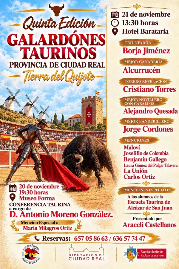 V Edición de los Premios Taurinos 'Tierra del Quijote'